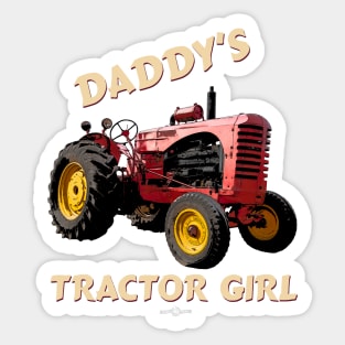 Daddy's Tractor Girl Sticker